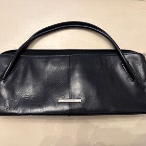 Claudio Ferrici Black Leather Clutch